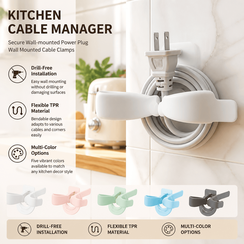 Kitchen Appliances Rental - Cable Organizer Kitchen Cord Management Drill