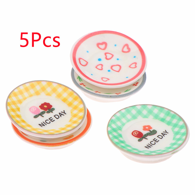 5Pcs 1/12 Dollhouse Mini Plate - Kitchen Appliances Store ulasan dan harga