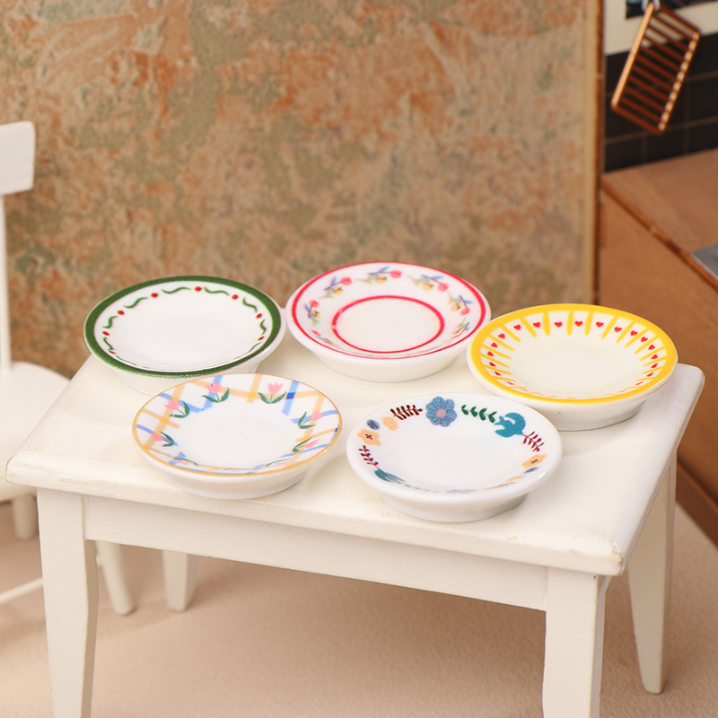 5Pcs 1/12 Dollhouse Mini Plate - Kitchen Appliances Store ulasan dan harga