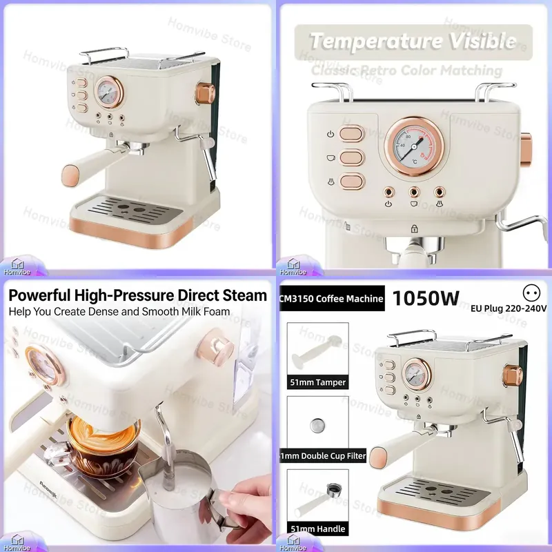 20 Bar Semi-Automatic Espresso - Milk Frother Automatic ulasan dan harga