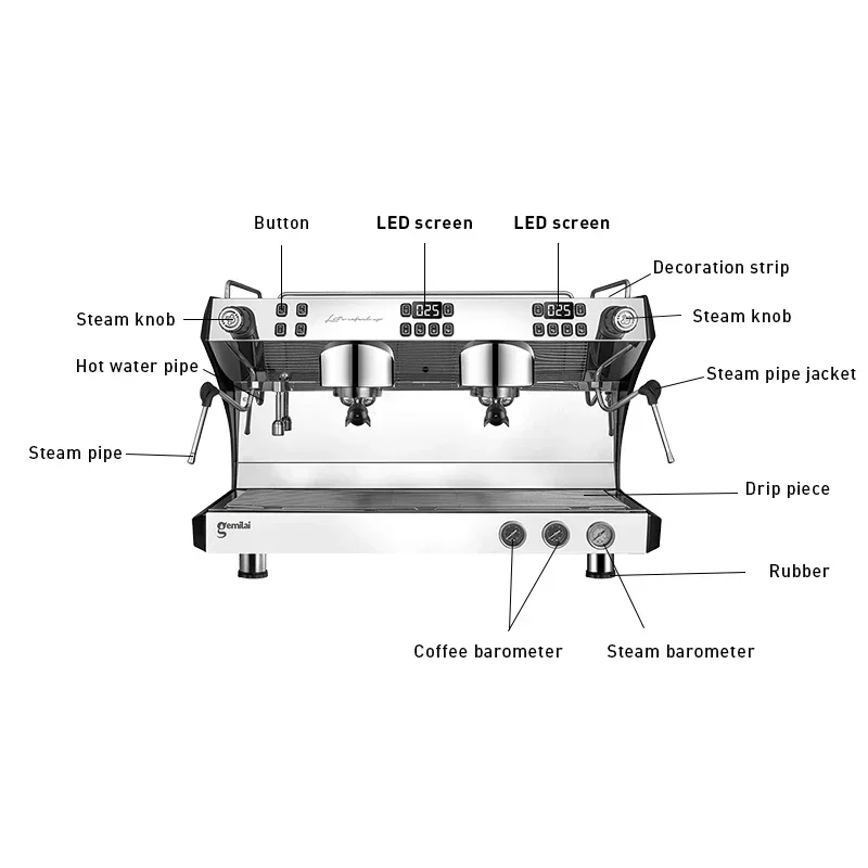 Semi Auto Barista Commercial E - Espresso Machine Semi Auto ulasan dan harga