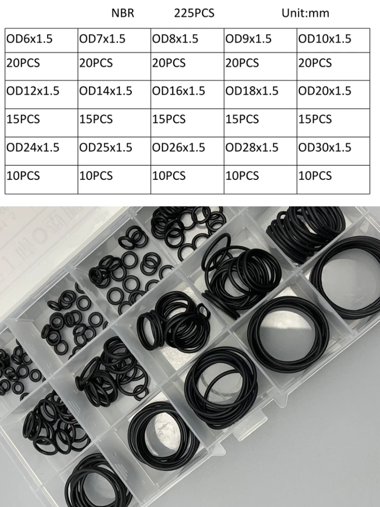 CS 1.5mm Black NBR O Ring Kit  - Kitchen Appliances Repair ulasan dan harga