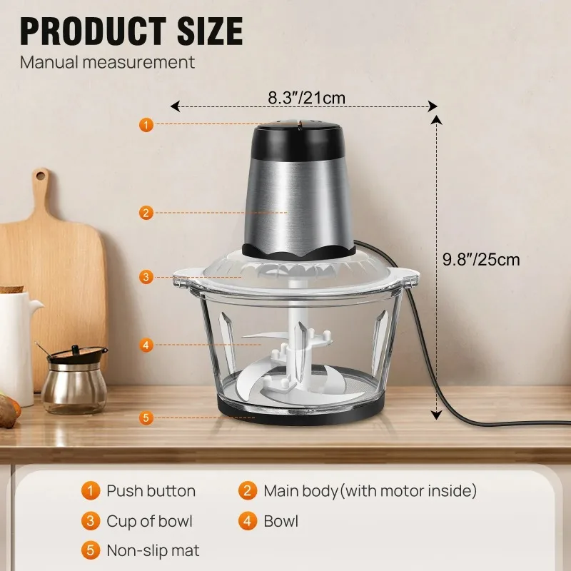 2L Electric Meat Grinder Food  - Meat Grinder Attachment ulasan dan harga