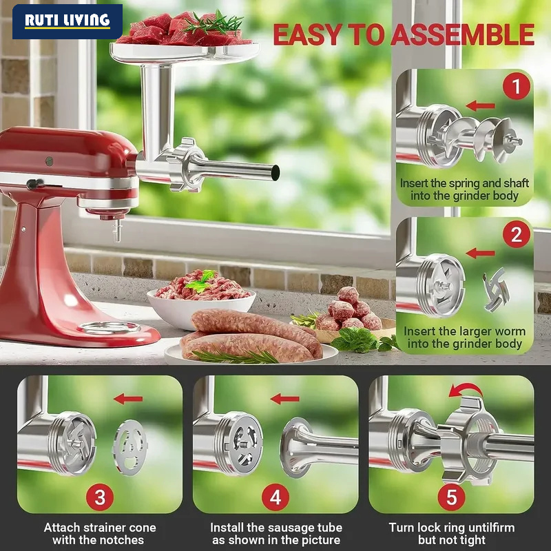Metal Food Grinder Attachments - Meat Grinder Attachment ulasan dan harga